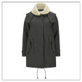 OEM faux shearling collar de invierno damas parka